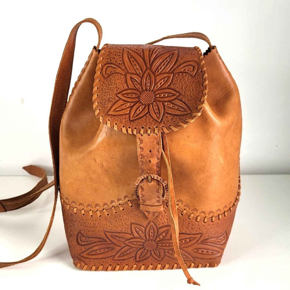 New Handmade Tooled Leather Bag Purse I Boho Western Style